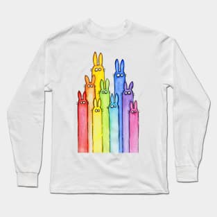 Rainbow of Bunnies Long Sleeve T-Shirt